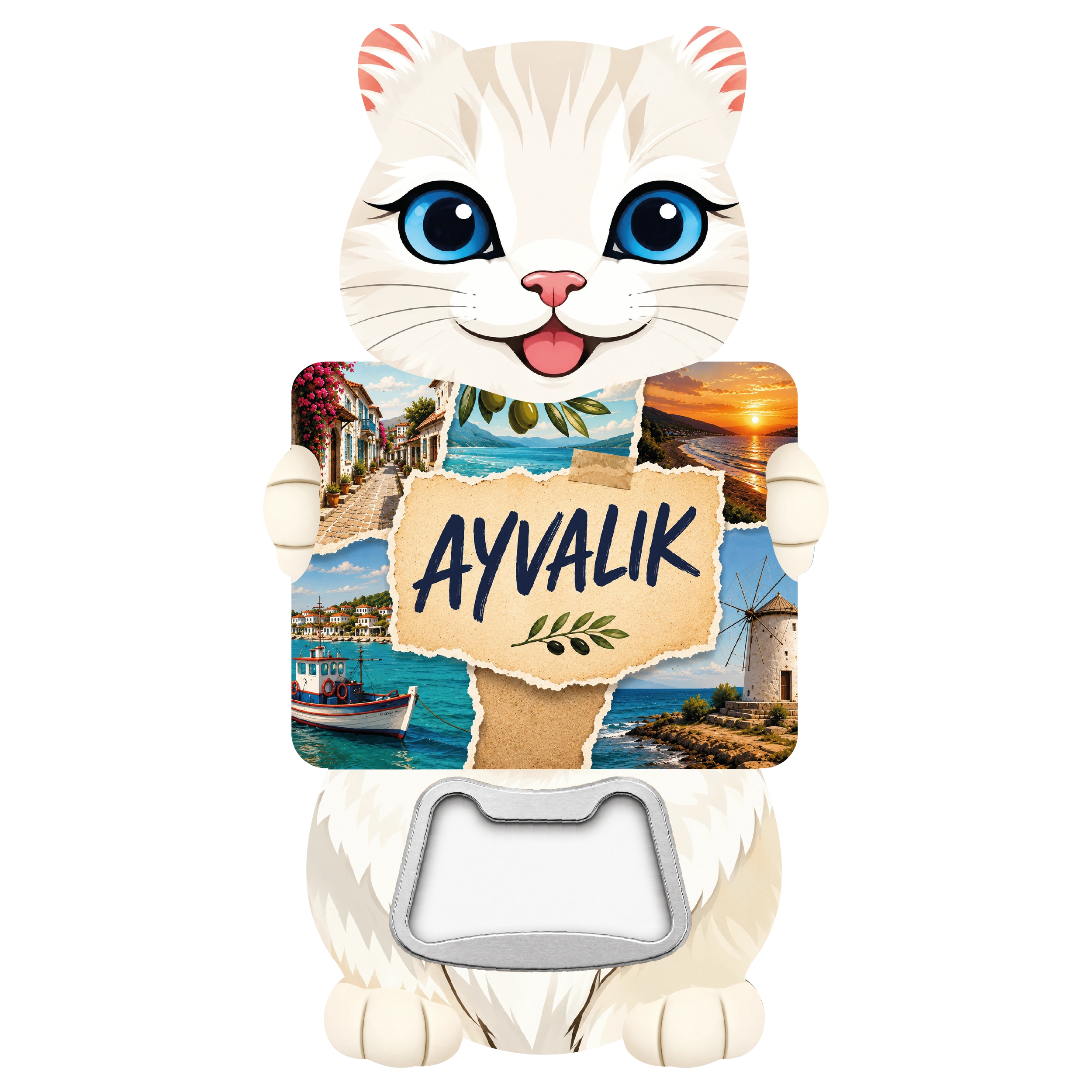 Balıkesir Kedi 02 magnetli şişe açacağı, TrendMagnets