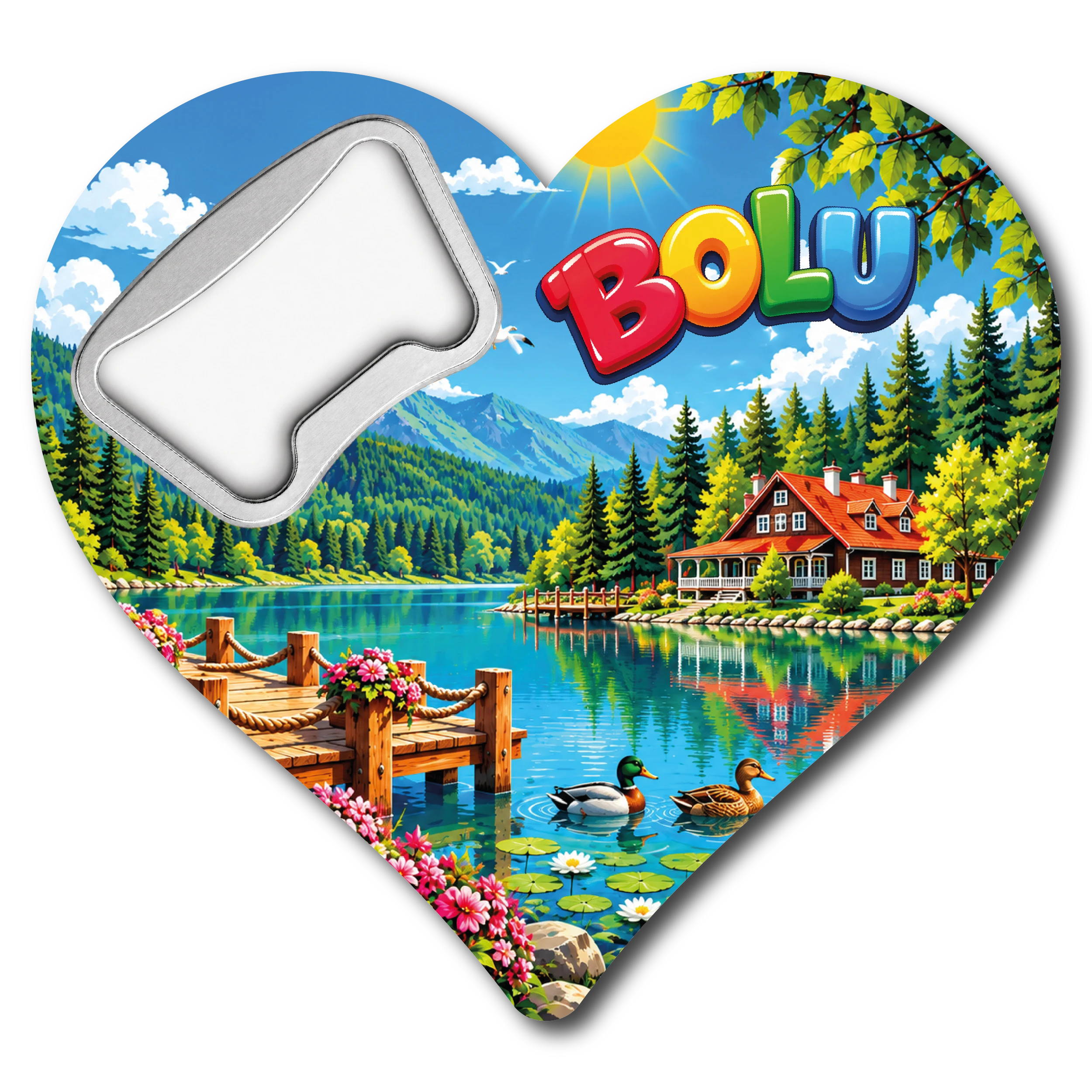 Bolu Kalp 01 magnetli şişe açacağı, TrendMagnets