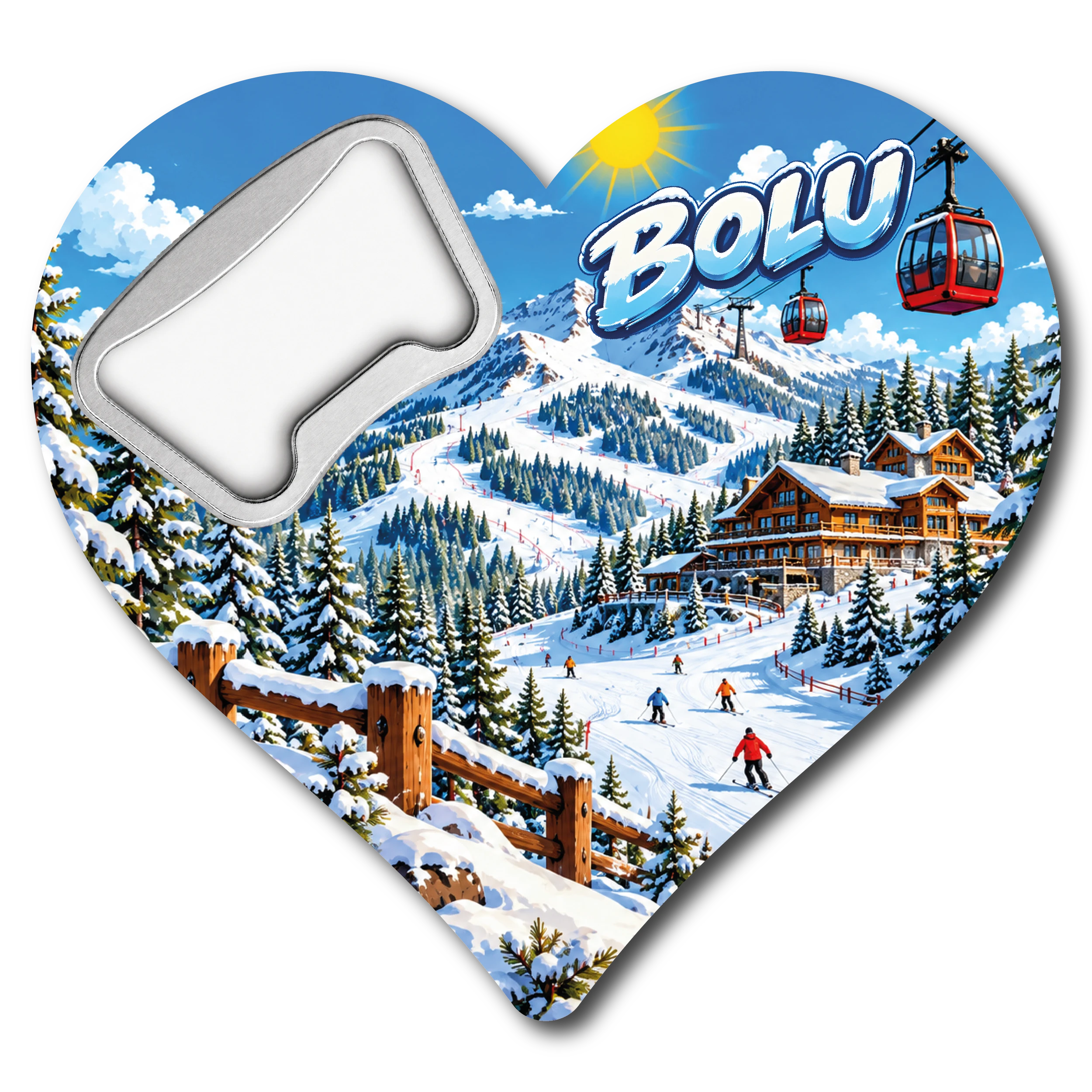 Bolu Kalp 03 magnetli şişe açacağı, TrendMagnets