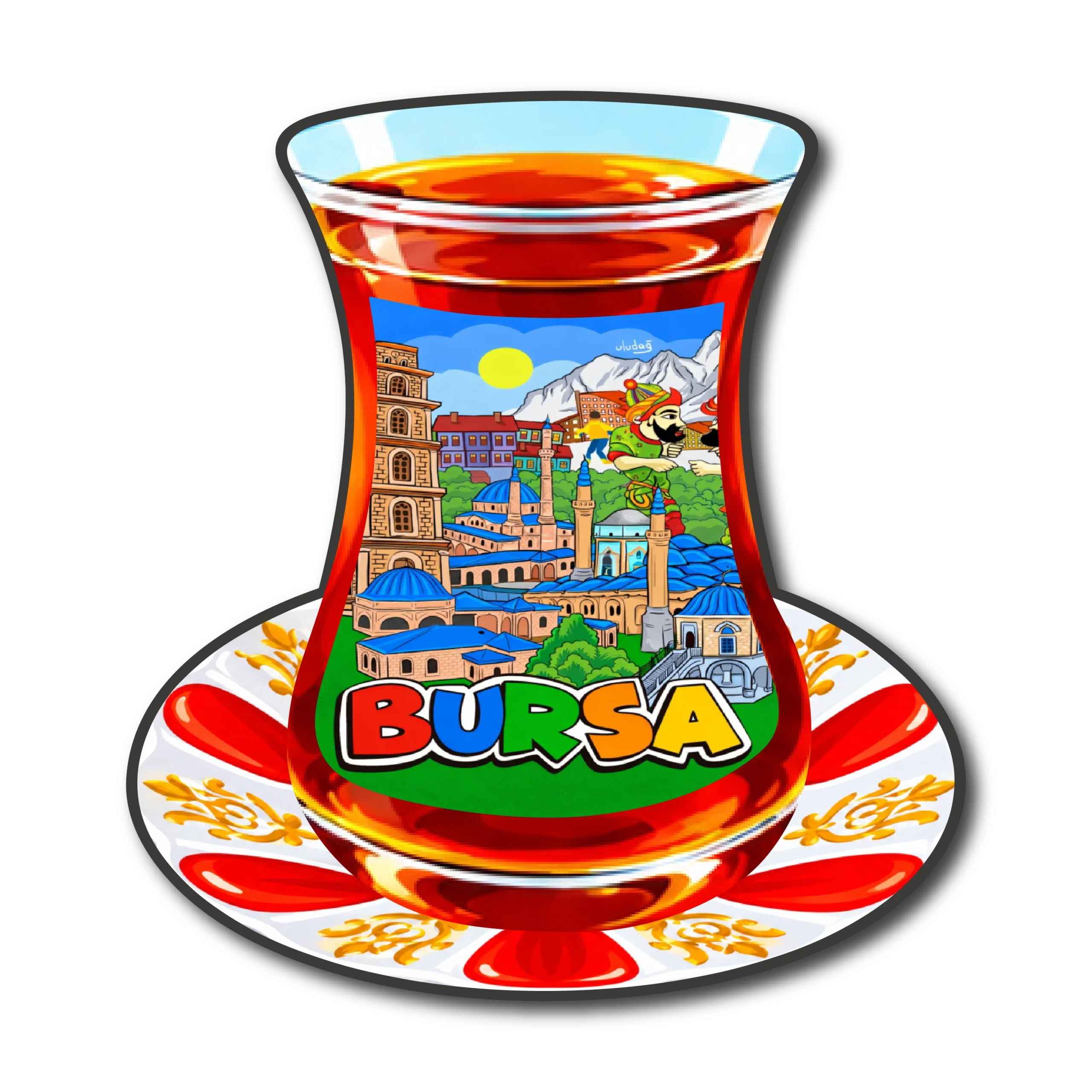 Bursa Çay Bardağı 04 magnet modeli, TrendMagnets