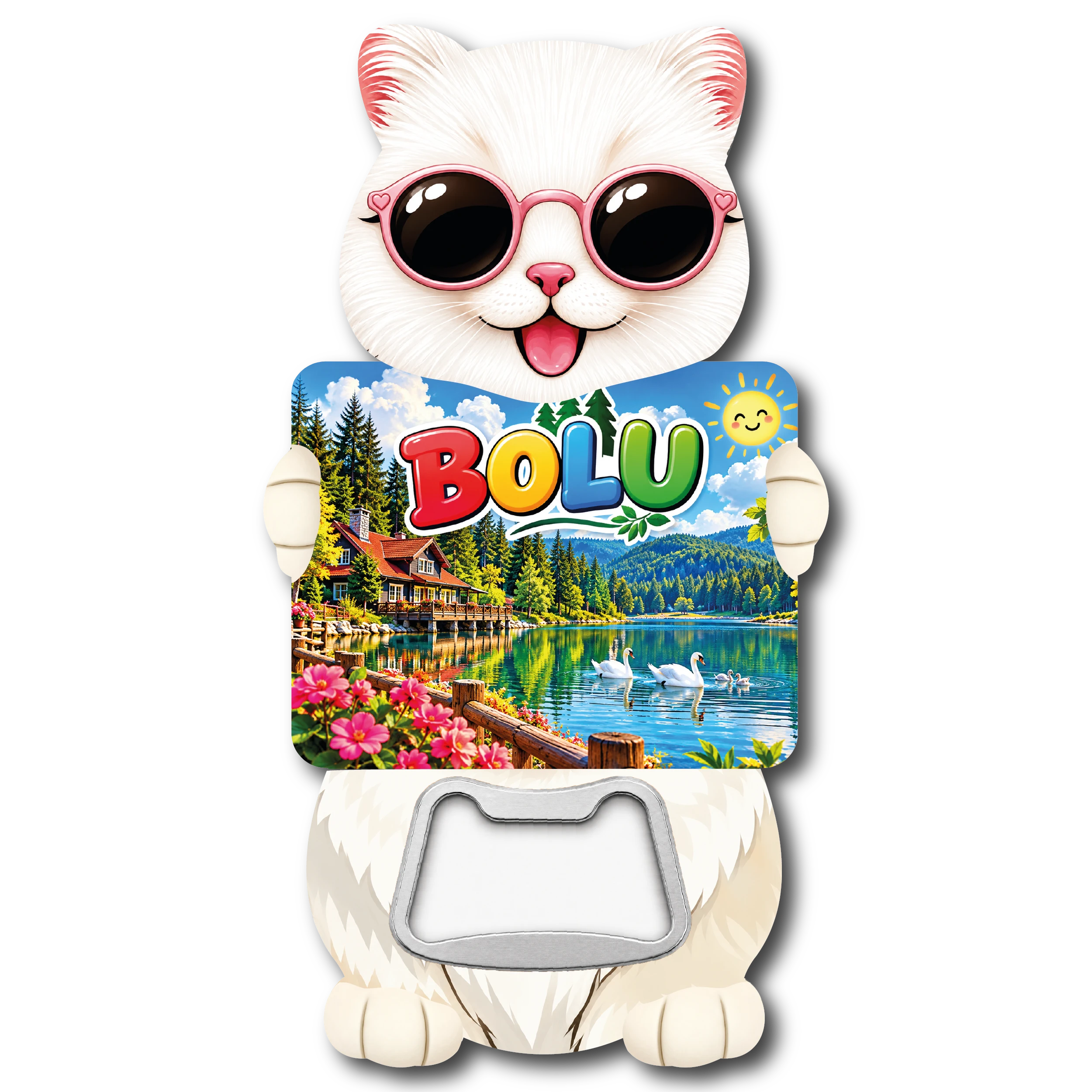 Bolu Kedi Acacak 01 magnetli şişe açacağı, TrendMagnets