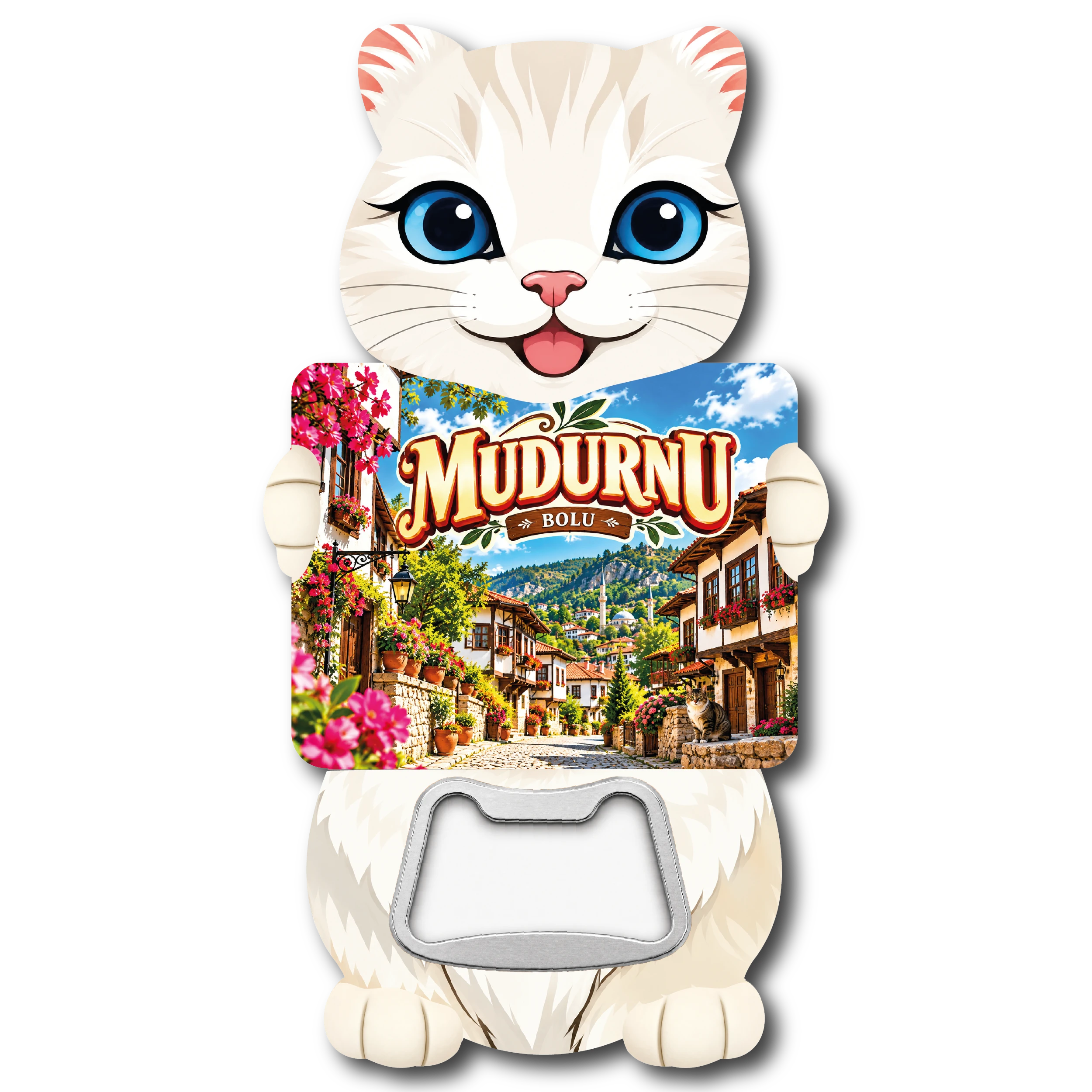 Bolu Kedi Acacak 05 magnetli şişe açacağı, TrendMagnets