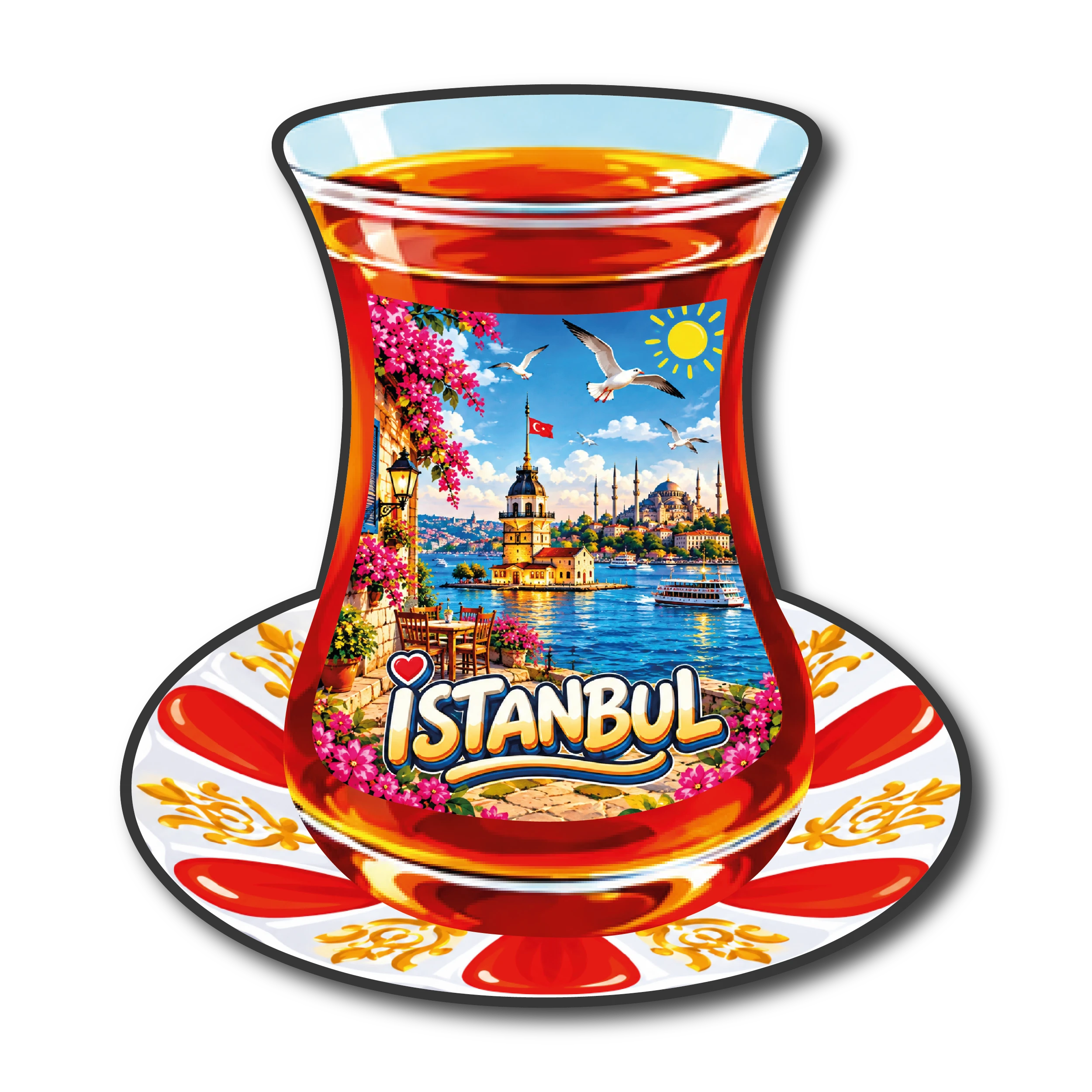 İstanbul Çay Bardağı 01 magnet modeli, TrendMagnets