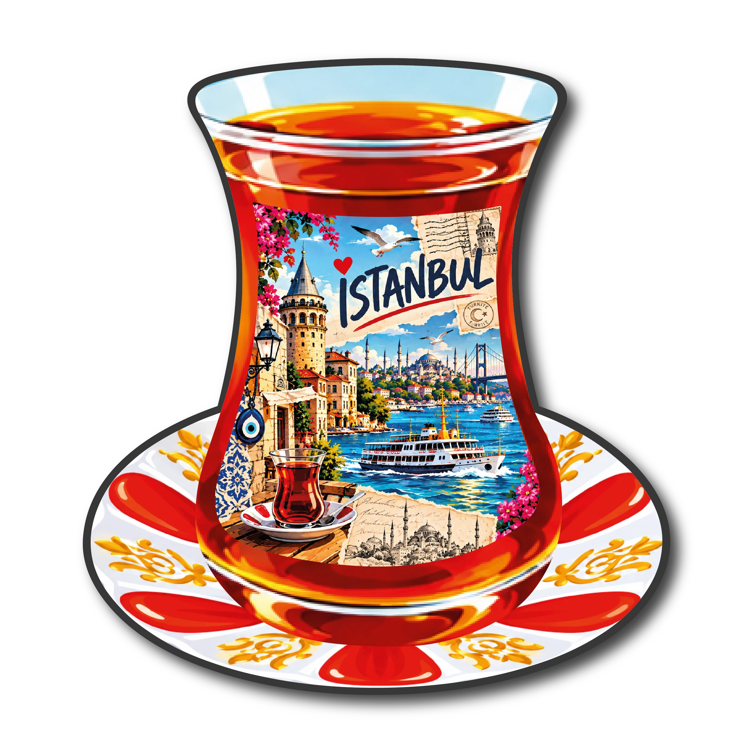 İstanbul Çay Bardağı 03 magnet modeli, TrendMagnets