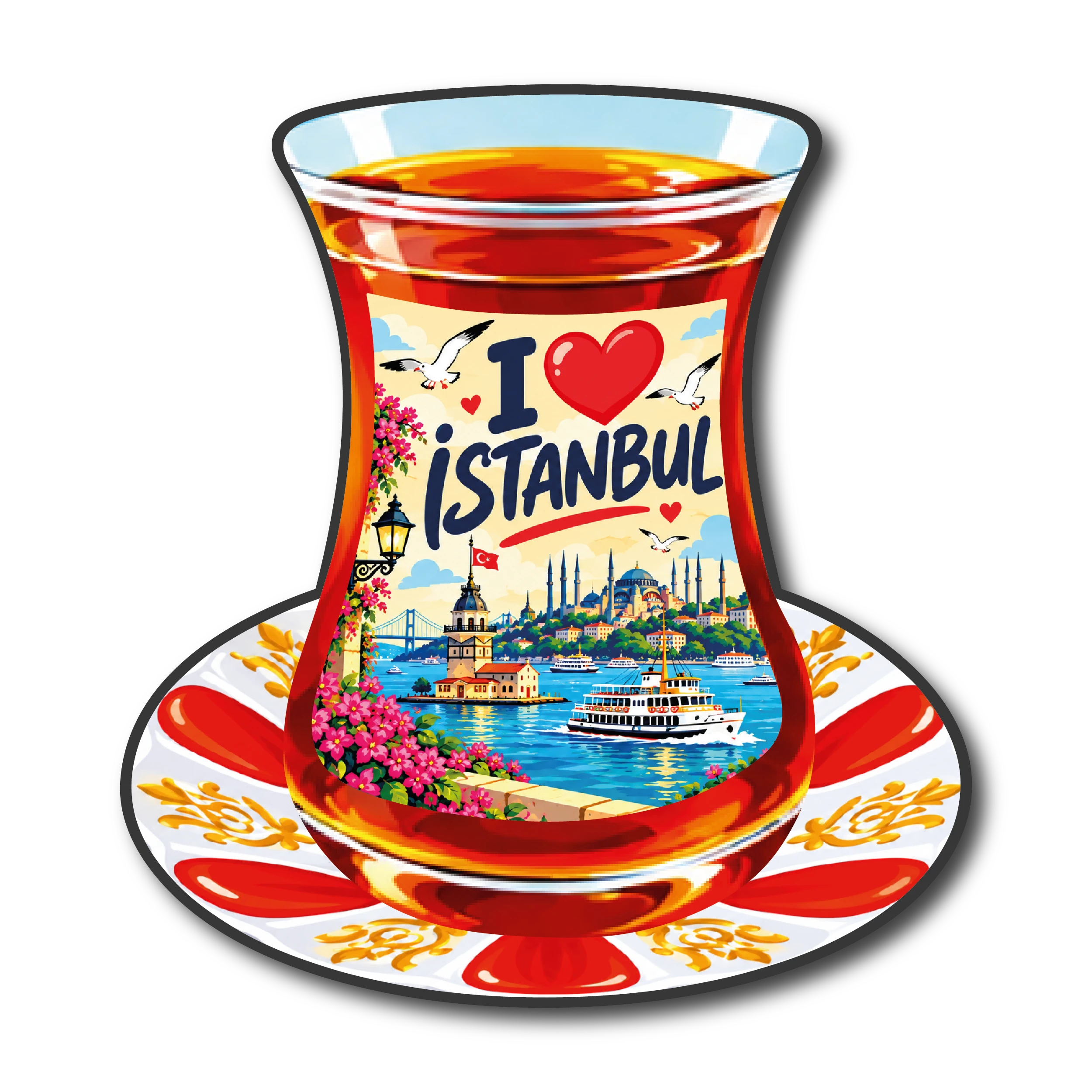 İstanbul Çay Bardağı 04 magnet modeli, TrendMagnets