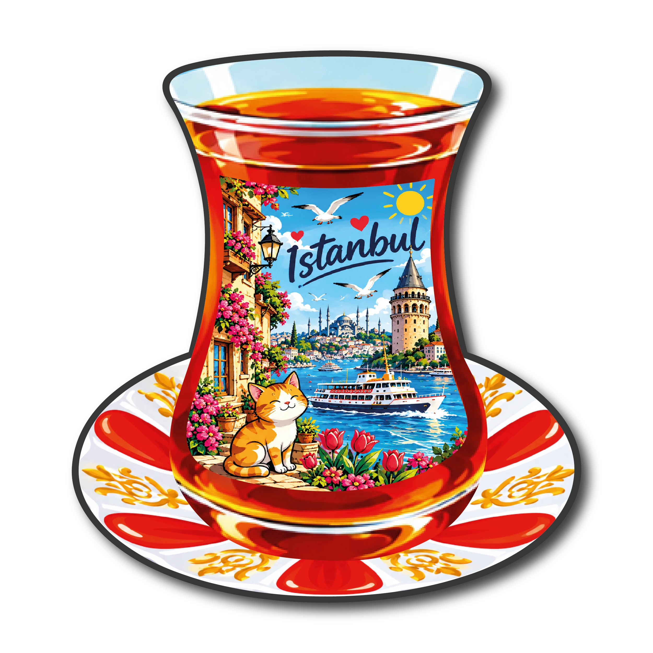 İstanbul Çay Bardağı 05 magnet modeli, TrendMagnets
