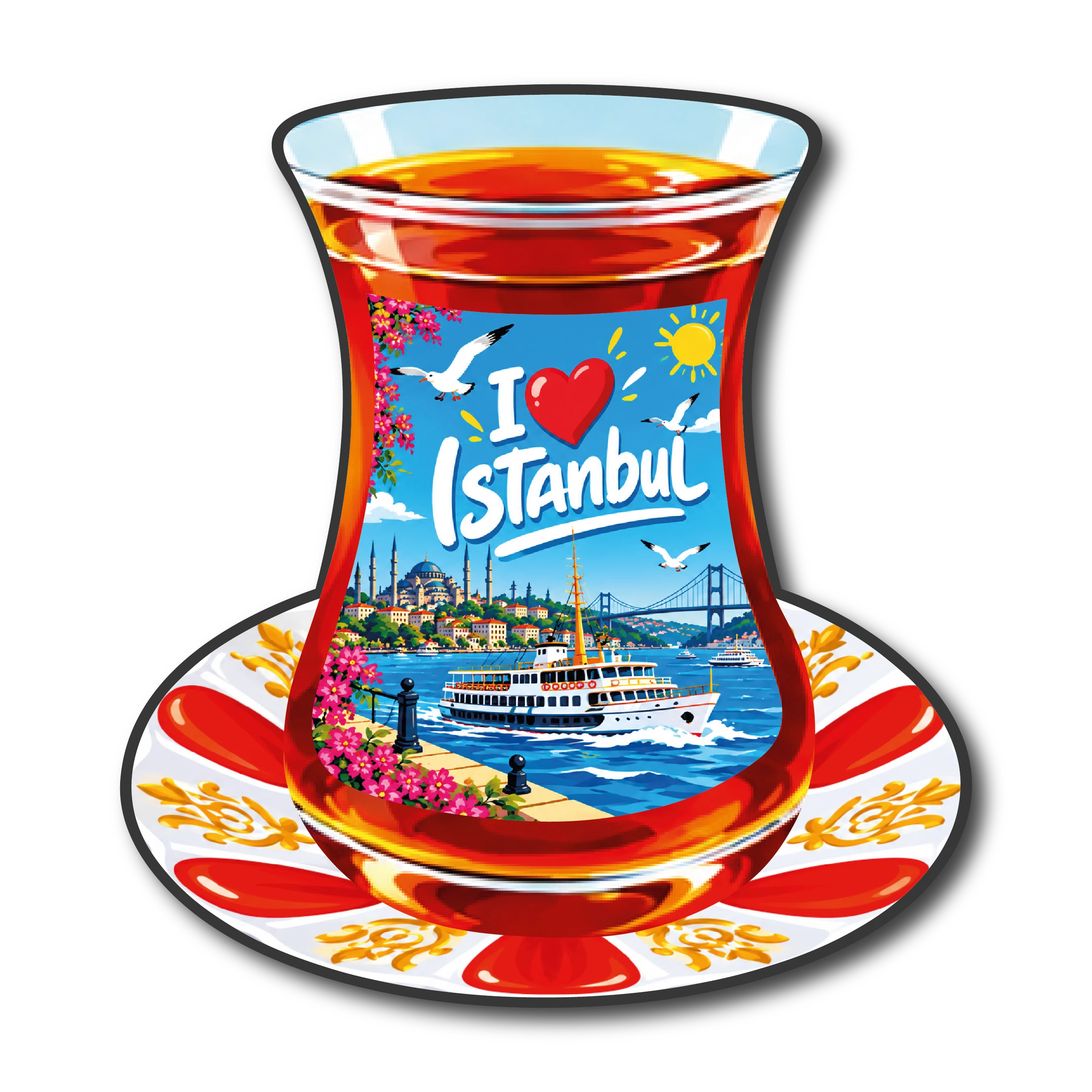 İstanbul Çay Bardağı 06 magnet modeli, TrendMagnets