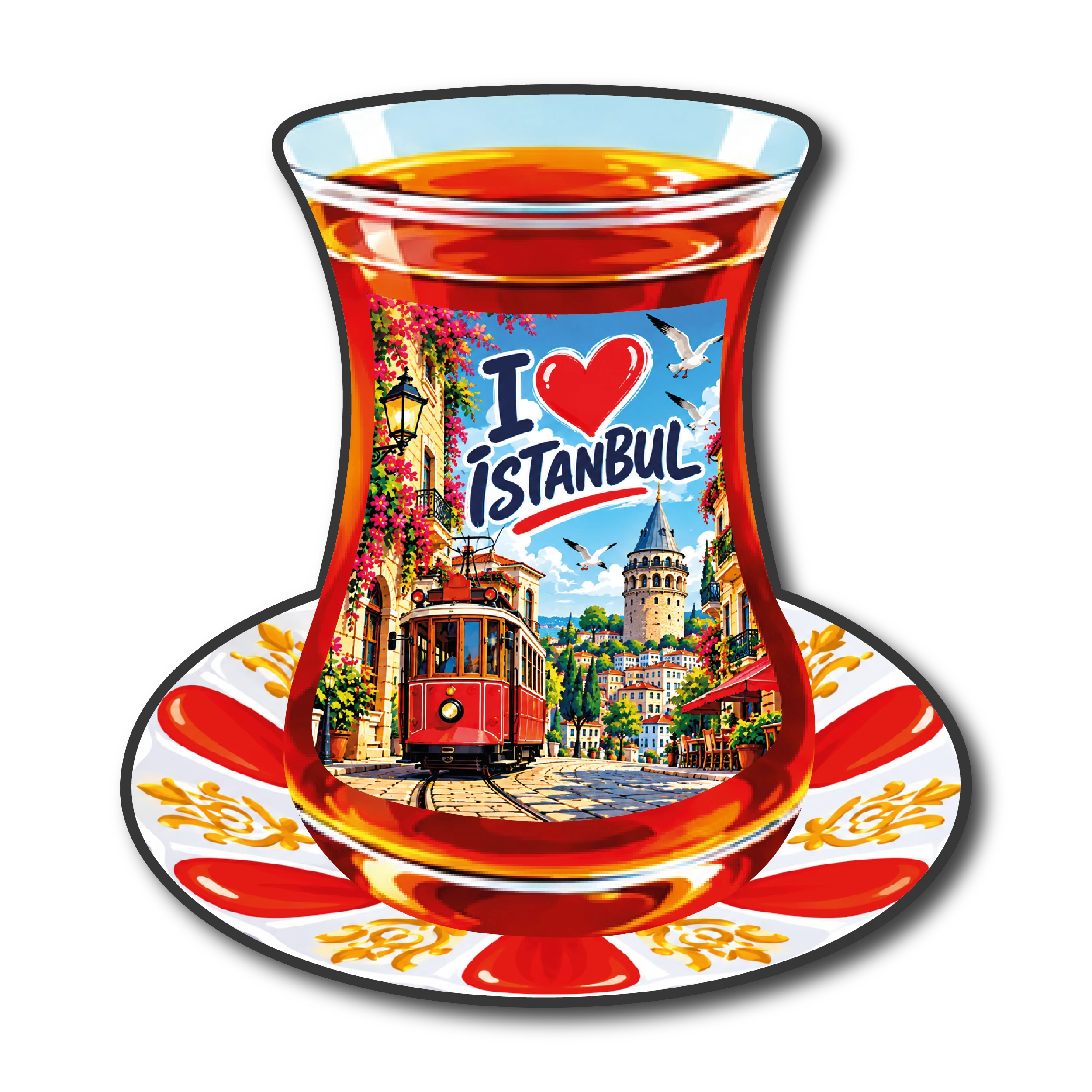 İstanbul Çay Bardağı 07 magnet modeli, TrendMagnets