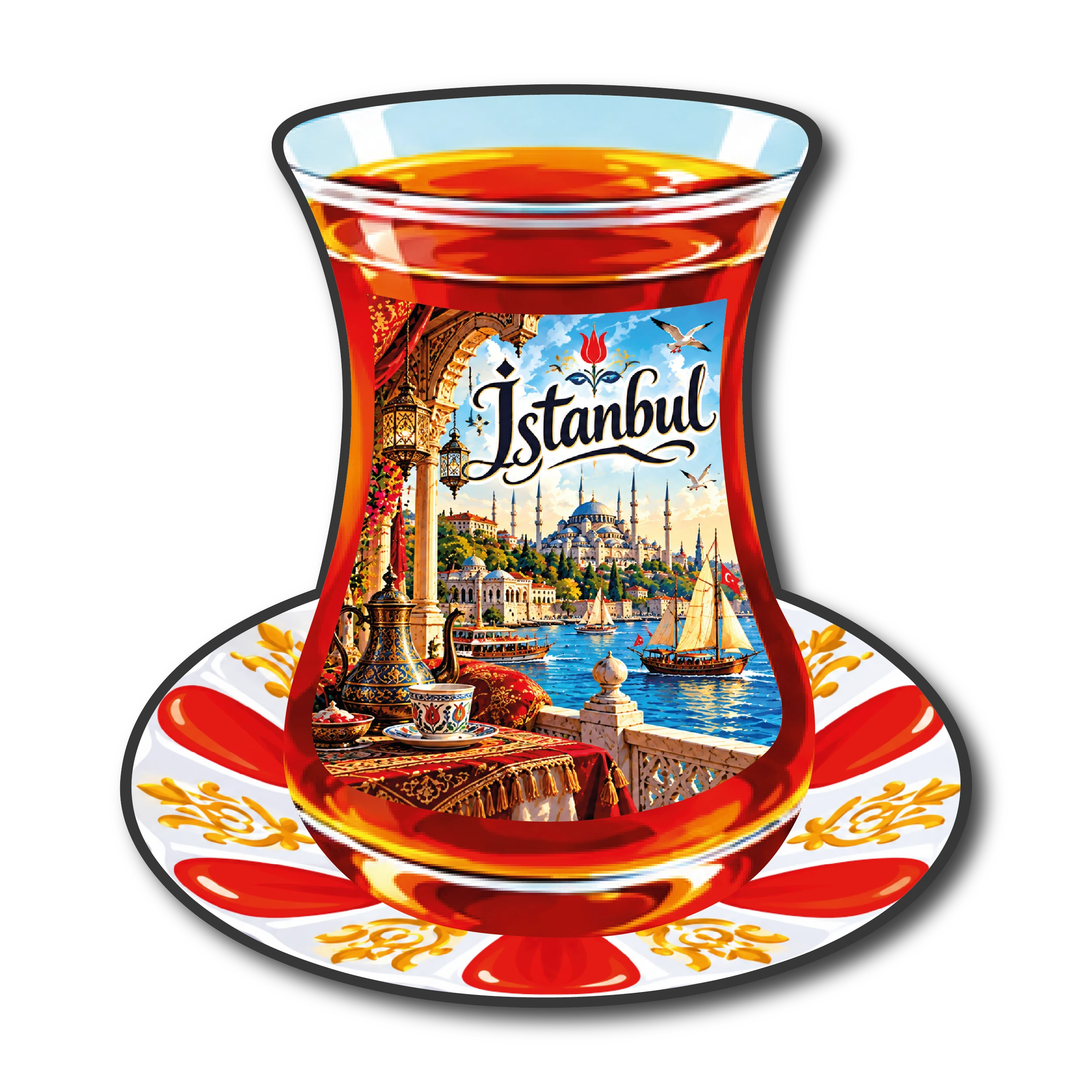İstanbul Çay Bardağı 08 magnet modeli, TrendMagnets
