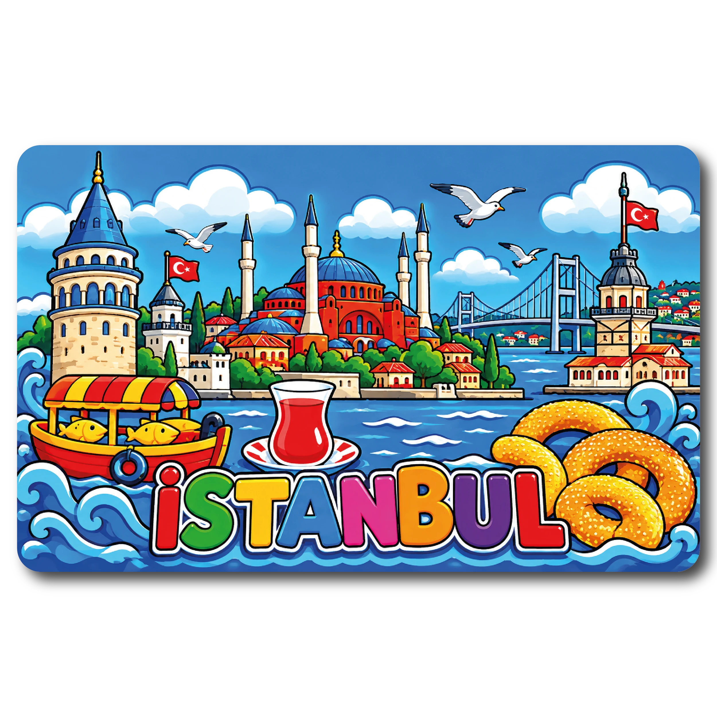 İstanbul Düz 02 magnet modeli, TrendMagnets