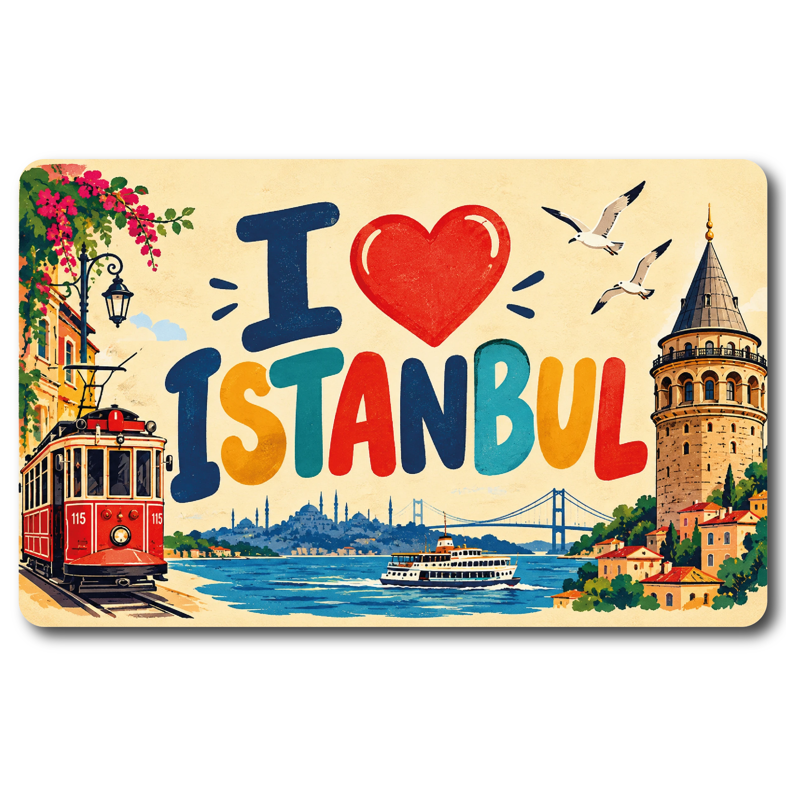 İstanbul Düz 04 magnet modeli, TrendMagnets