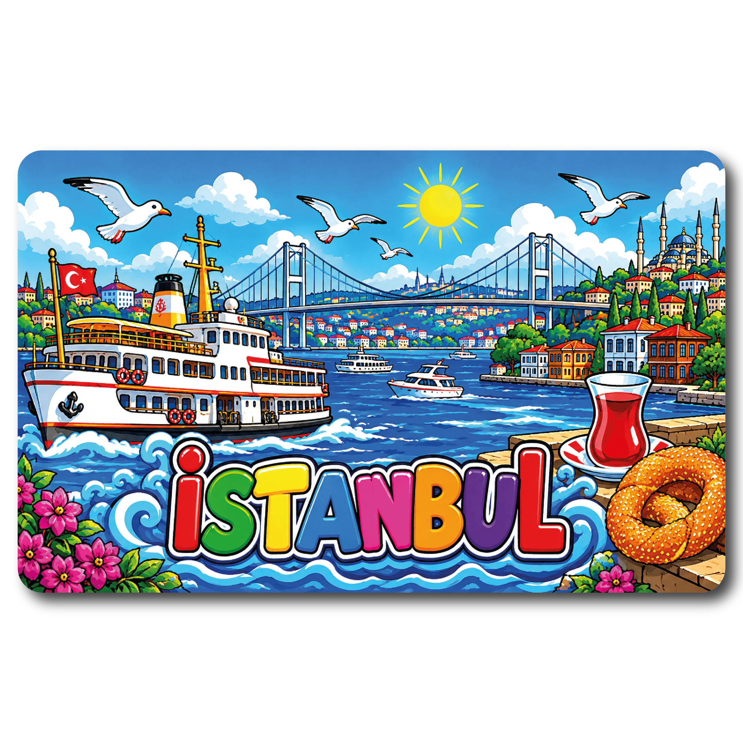 İstanbul Düz 10 magnet modeli, TrendMagnets