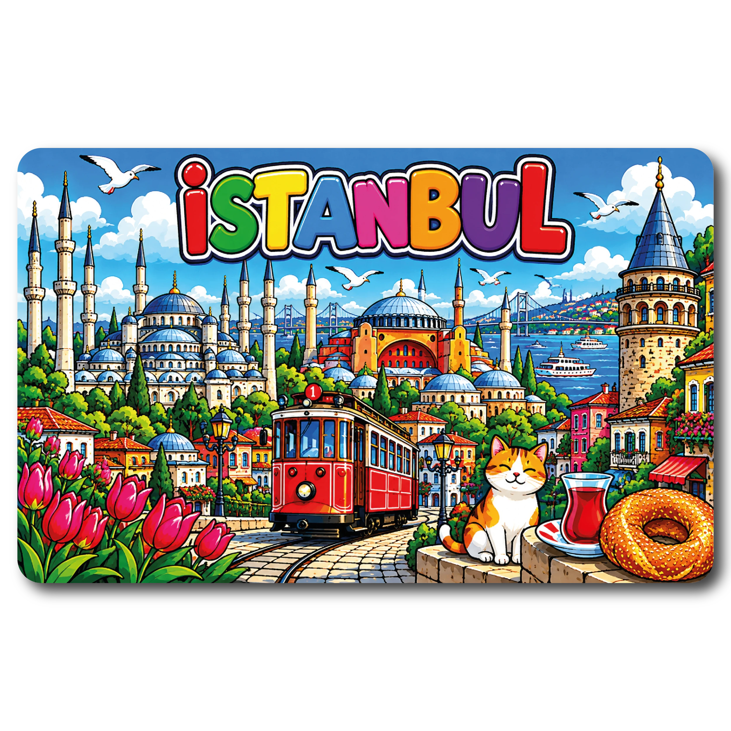 İstanbul Düz 13 magnet modeli, TrendMagnets
