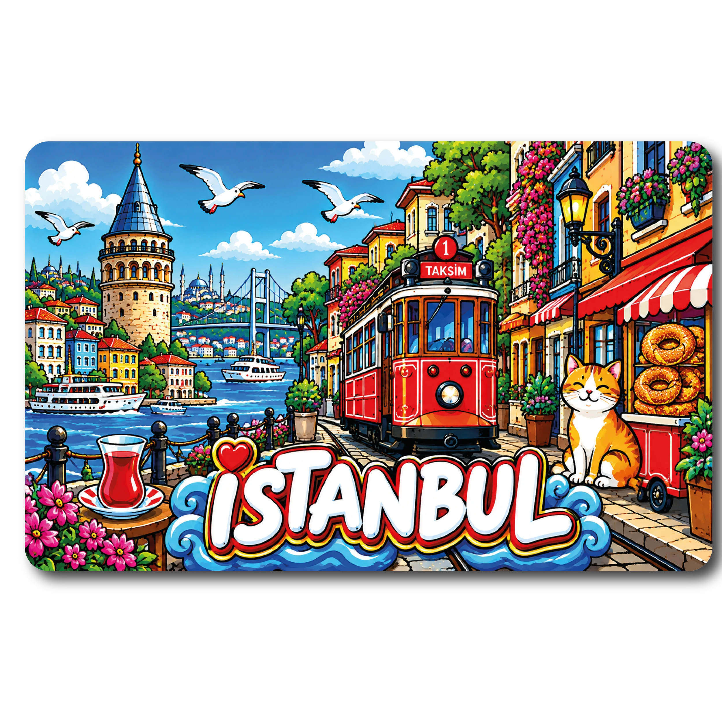 İstanbul Düz 15 magnet modeli, TrendMagnets