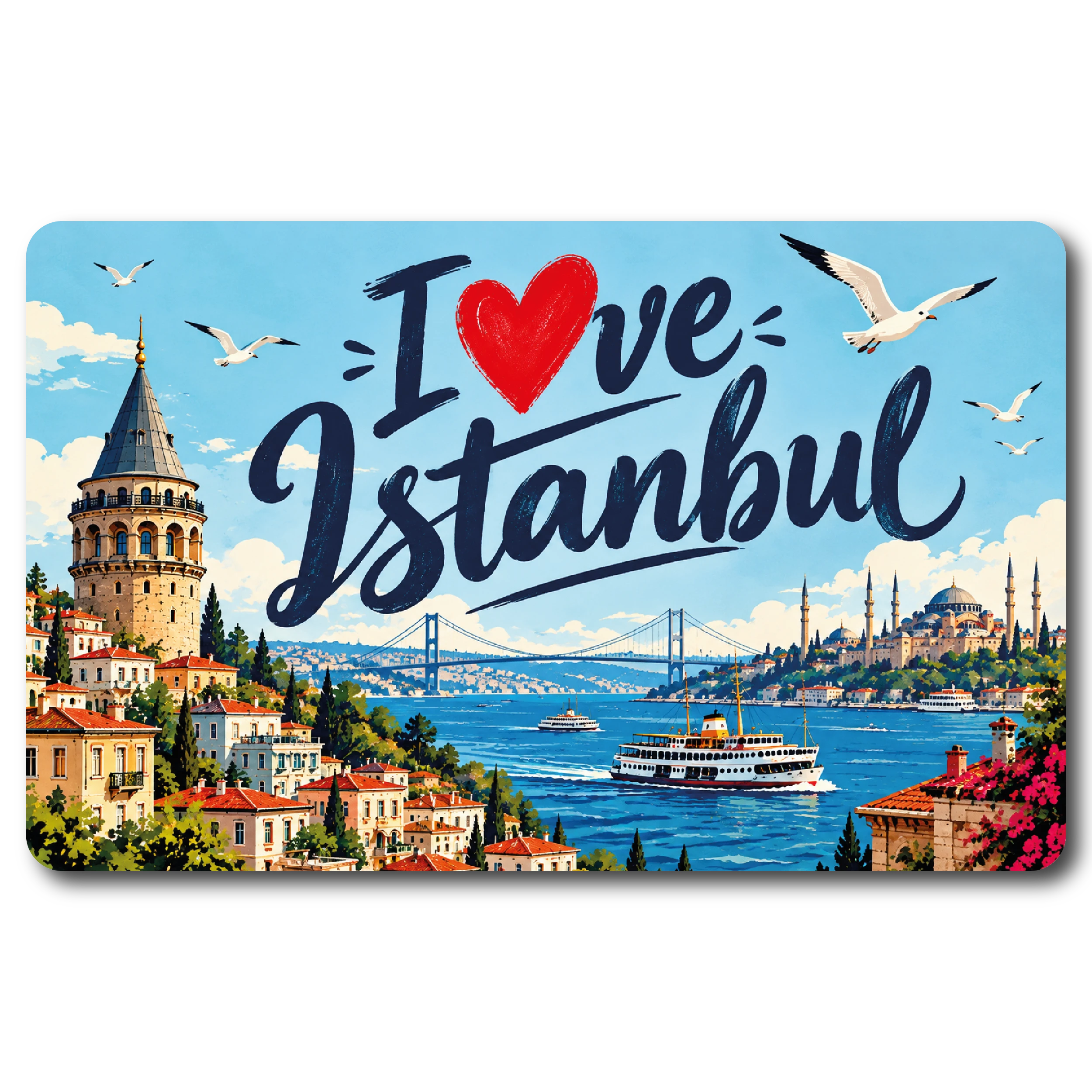 İstanbul Düz 16 magnet modeli, TrendMagnets