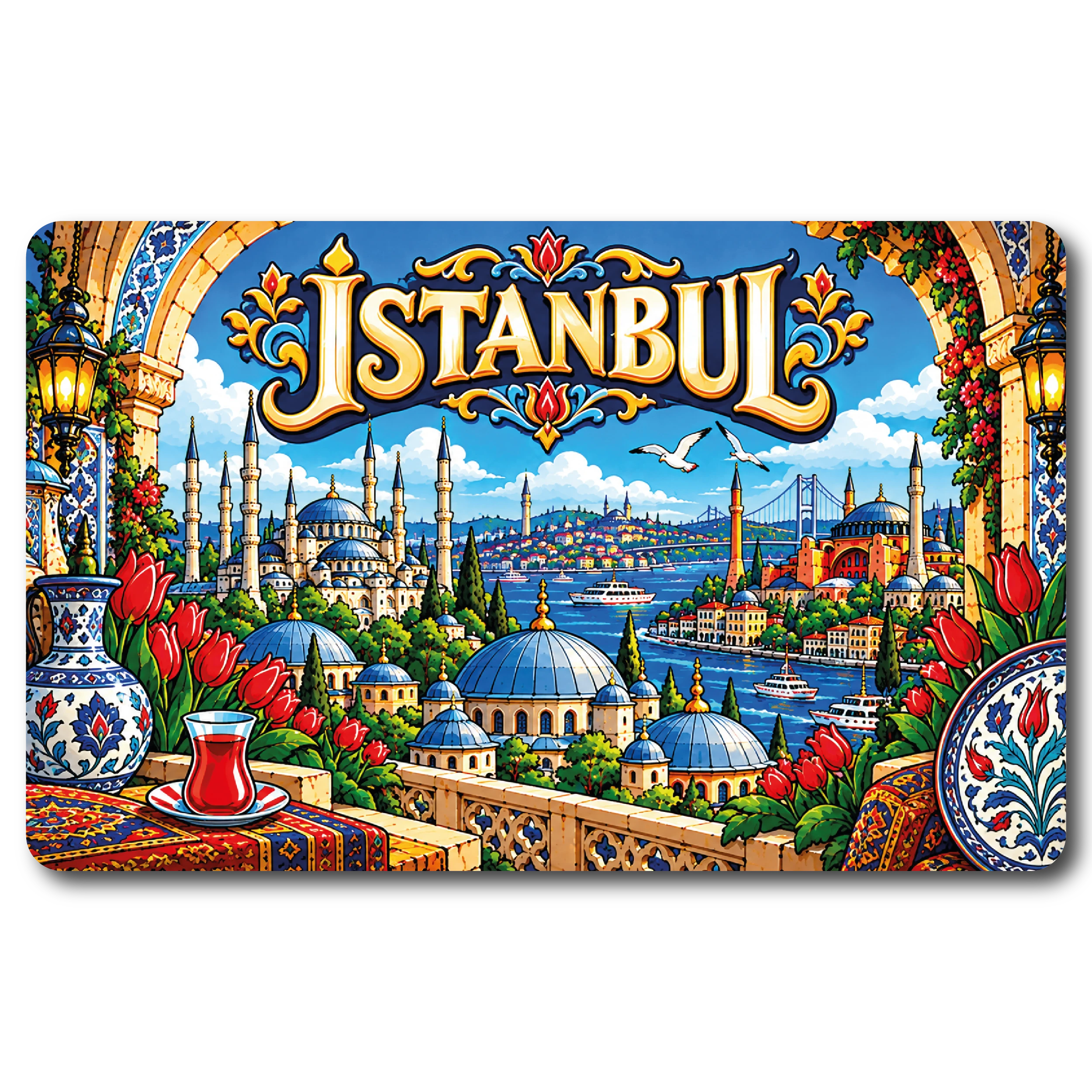 İstanbul Düz 18 magnet modeli, TrendMagnets
