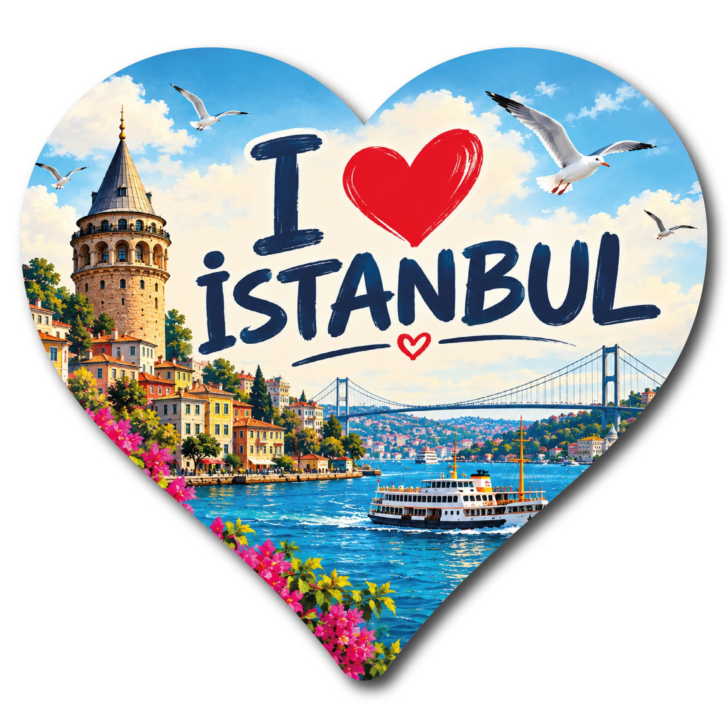 İstanbul Kalp Duz 01 magnet modeli, TrendMagnets