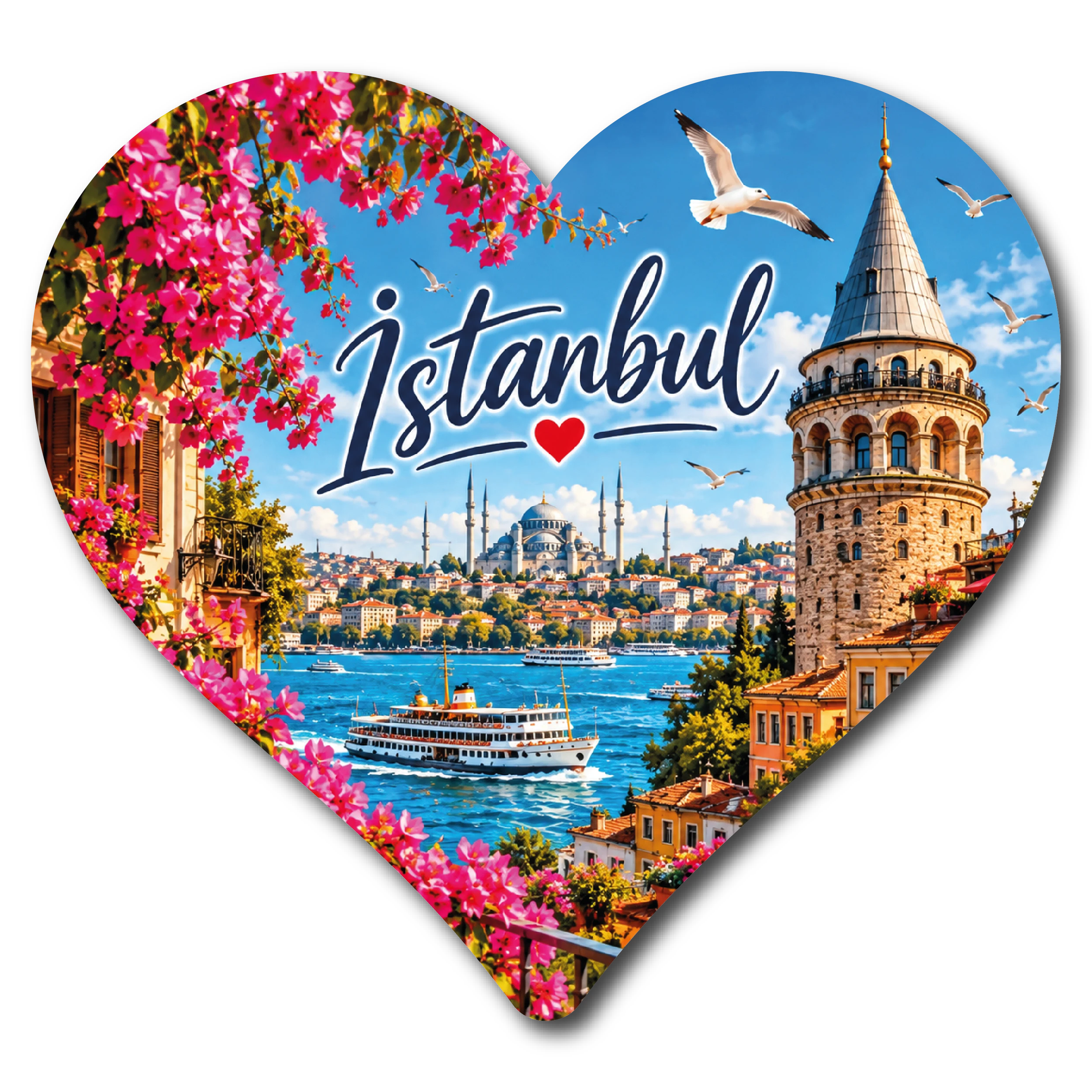 İstanbul Kalp Duz 02 magnet modeli, TrendMagnets