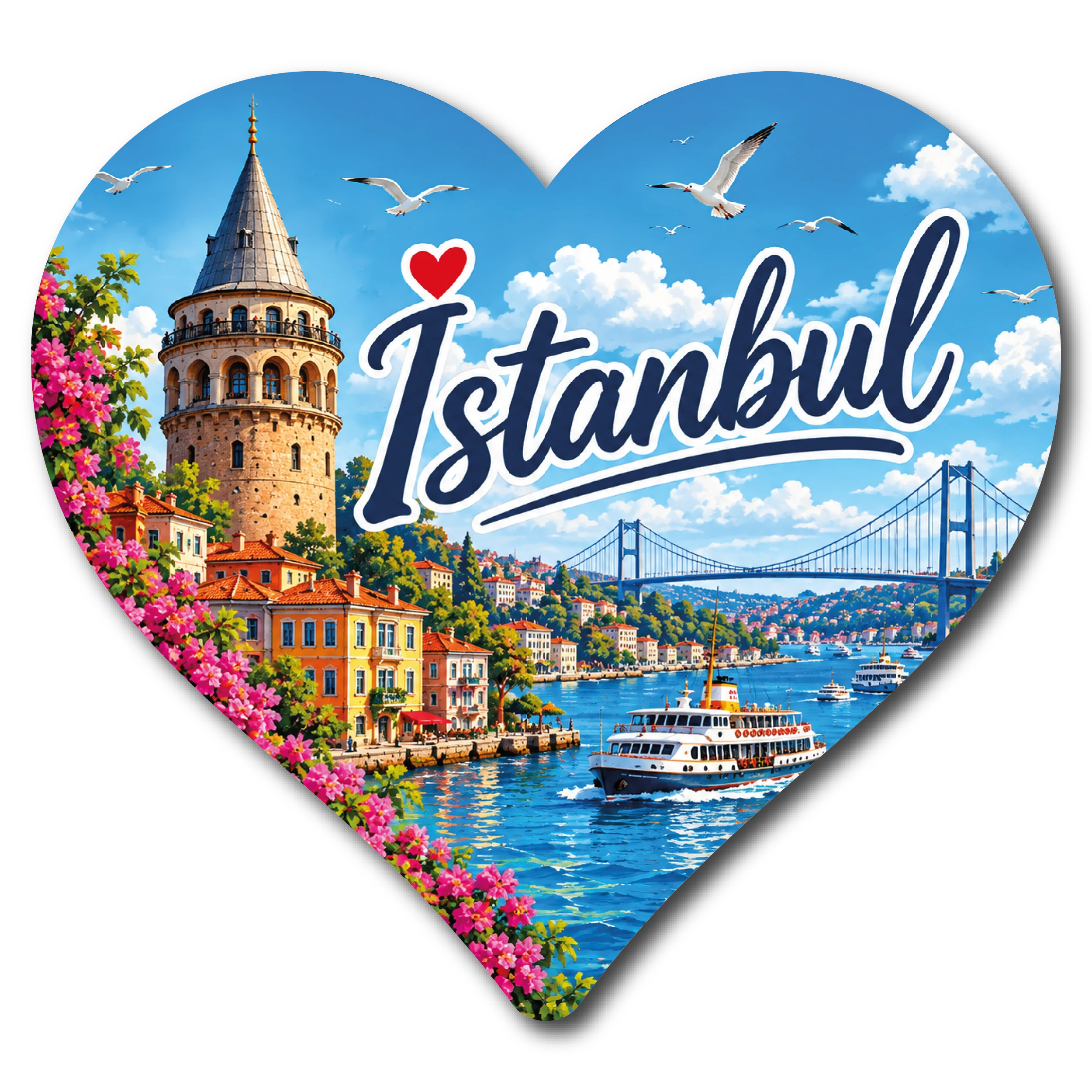İstanbul Kalp Duz 04 magnet modeli, TrendMagnets