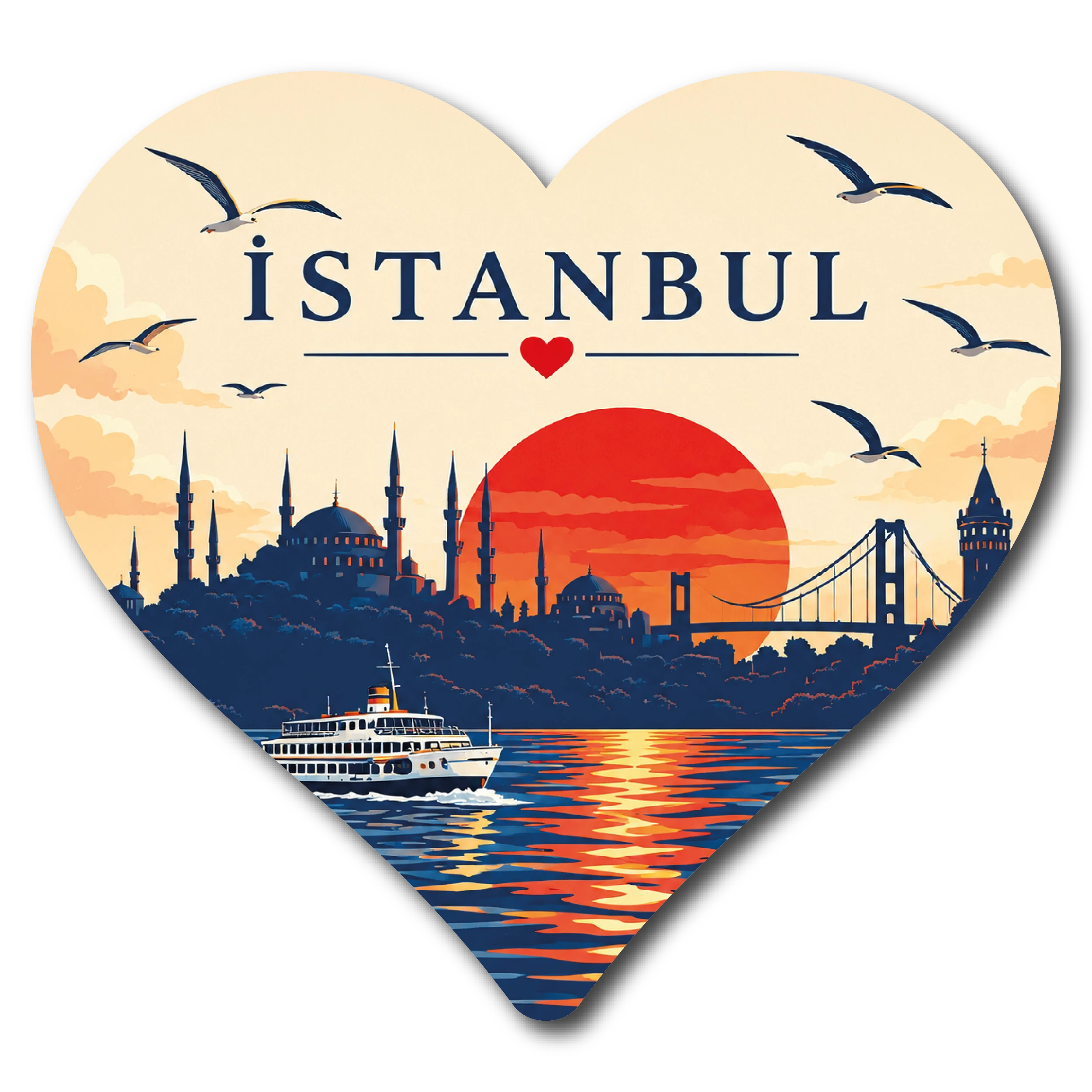 İstanbul Kalp Duz 05 magnet modeli, TrendMagnets