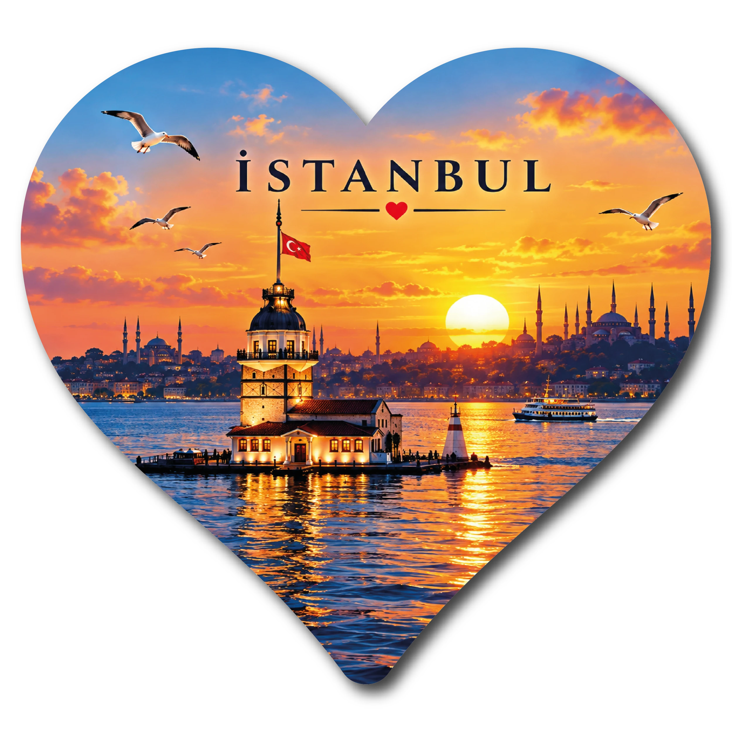 İstanbul Kalp Duz 06 magnet modeli, TrendMagnets